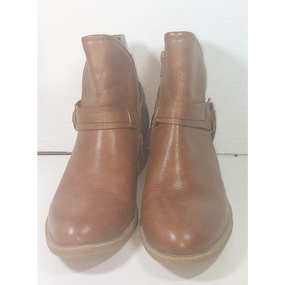 BareTraps Shanley Side Zip Zipper Ankle Boot Bootie Faux Leather 8.5M